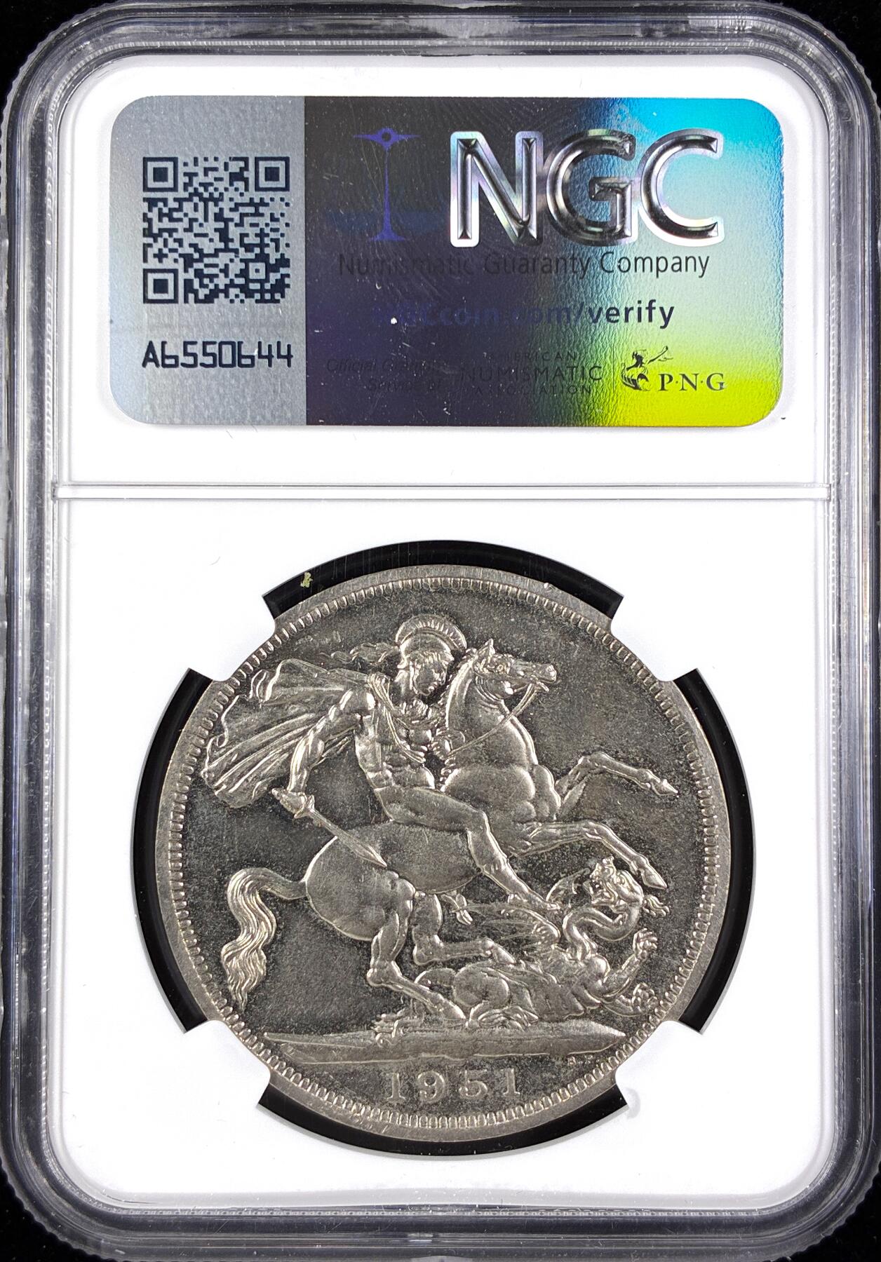 【雨安】【直播拍卖】【世界币章122期-评级币】2025-12-27 周六 19:30 保真 [评级欧洲] Great Britain 英国 1克朗 1951年 乔治六世 NGC-PL64