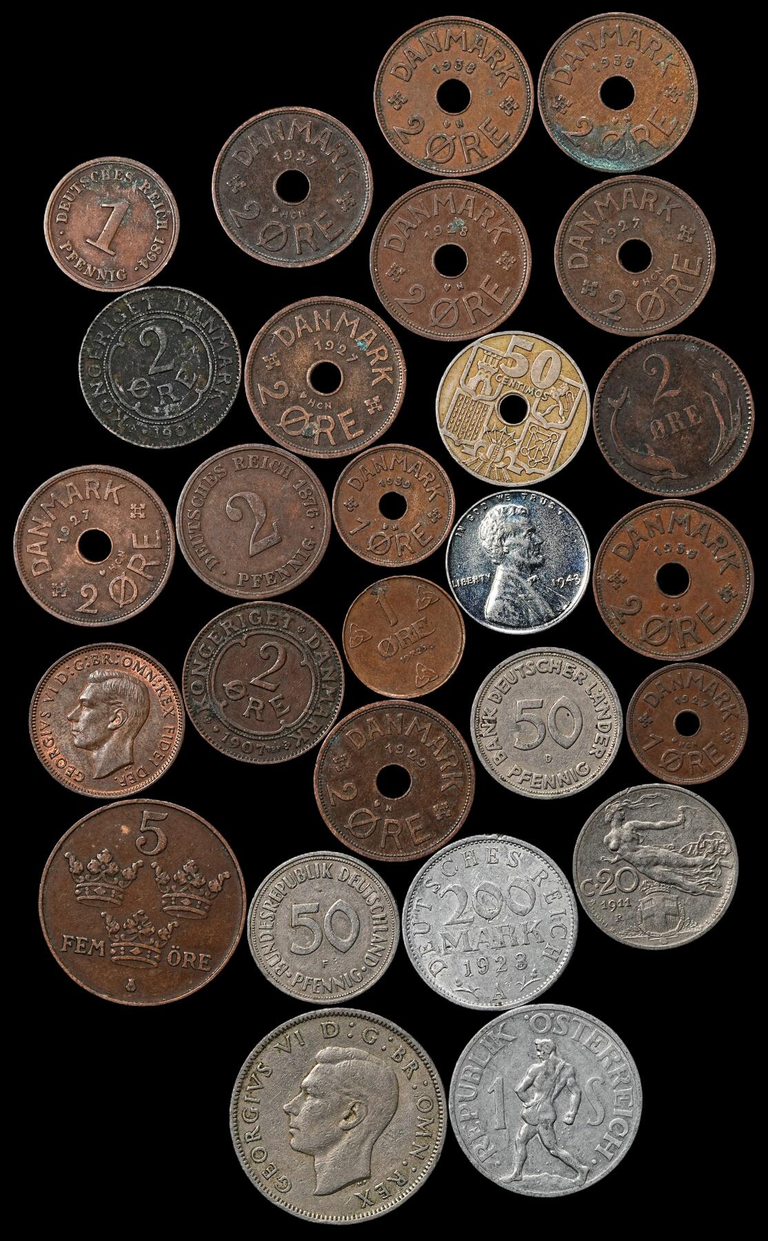 修遠堂世界钱币第九十九期 世界旧硬币第一组