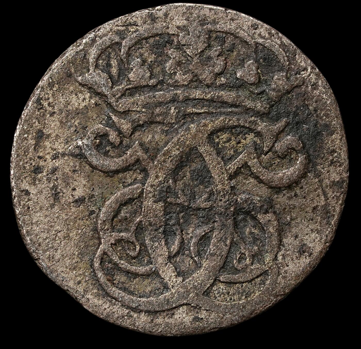 修遠堂世界钱币第九十九期 1686年丹麦2 SKILLING银币 1.07g