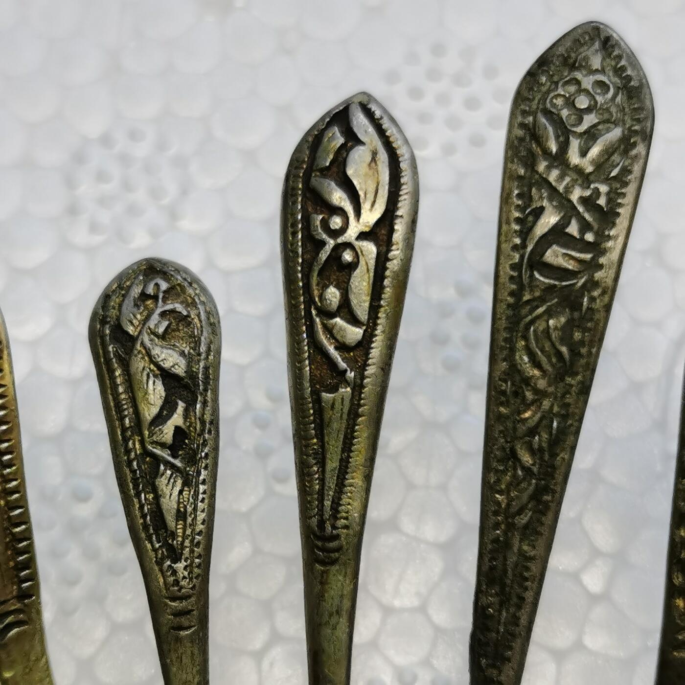 杂件专场90期 清代老银精美花纹发簪9支，清代最小支的发簪