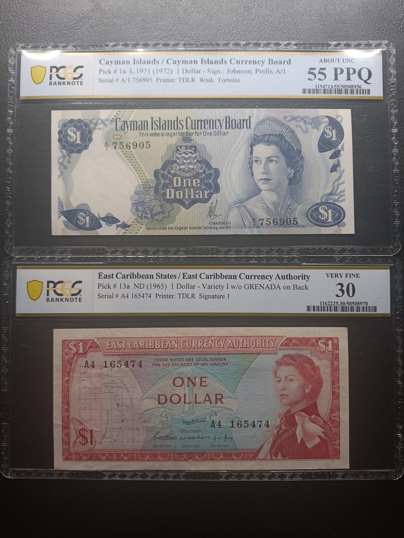 2025十二月第五期，总210期 加勒比地区评级钞批量两张