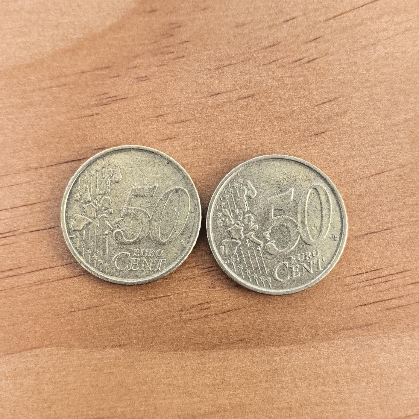 各国硬币第7期 无佣金 比利时50欧分2枚