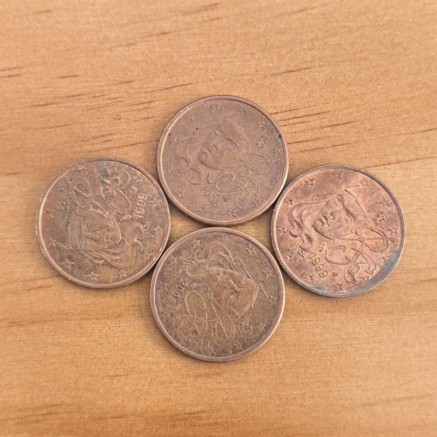 各国硬币第7期 无佣金 法国5殴分4枚