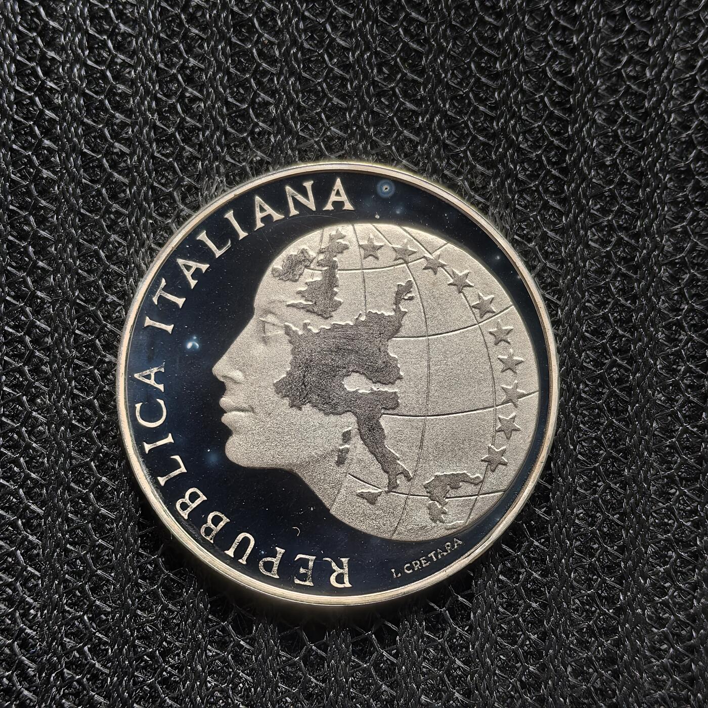 道一币馆币章第一百六十二场 原盒证 意大利1985年意大利担任欧洲共同市场主席国500里拉精制银币 29500