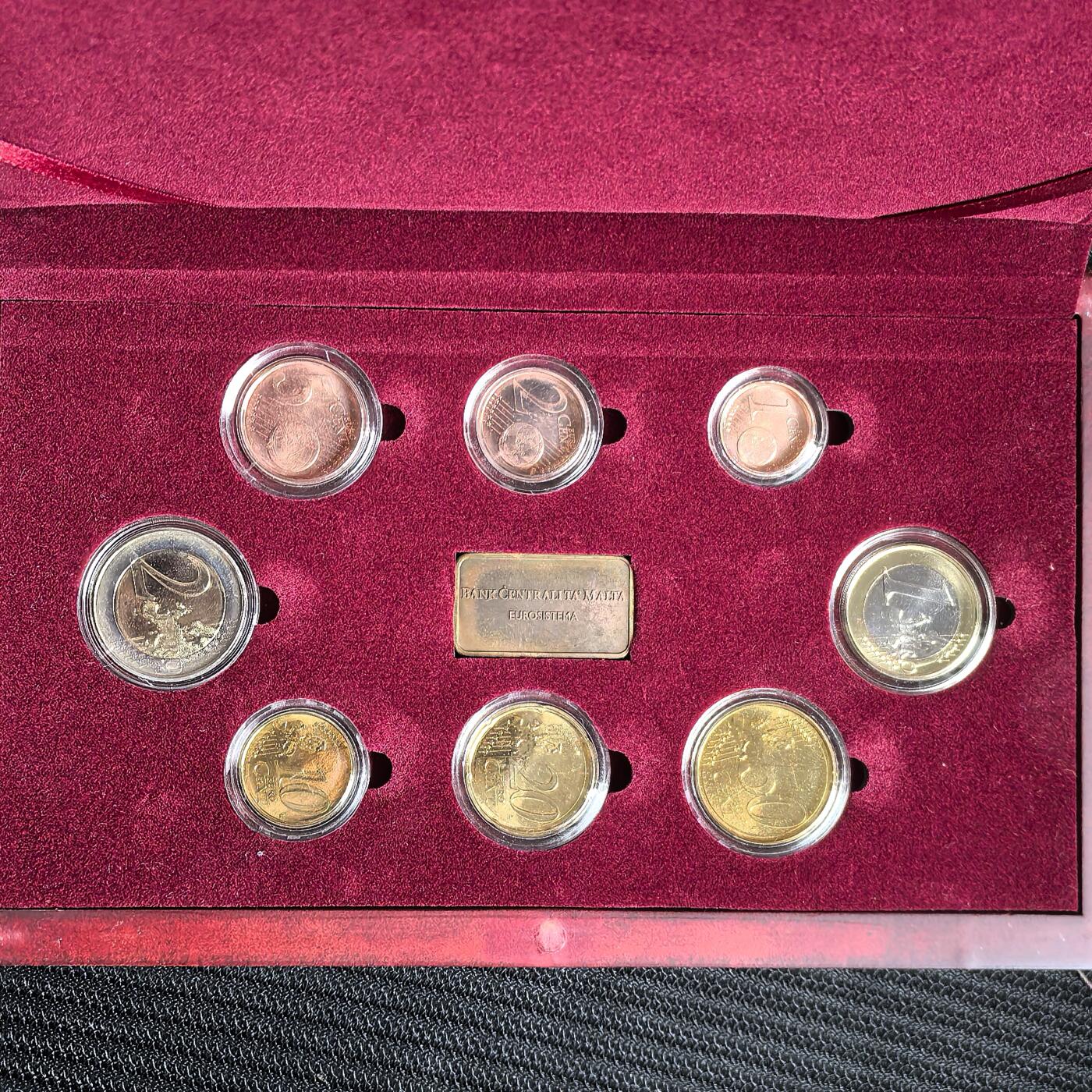 道一币馆币章第一百六十二场 实木原盒证 马耳他2008年欧元套币八枚+纪念章