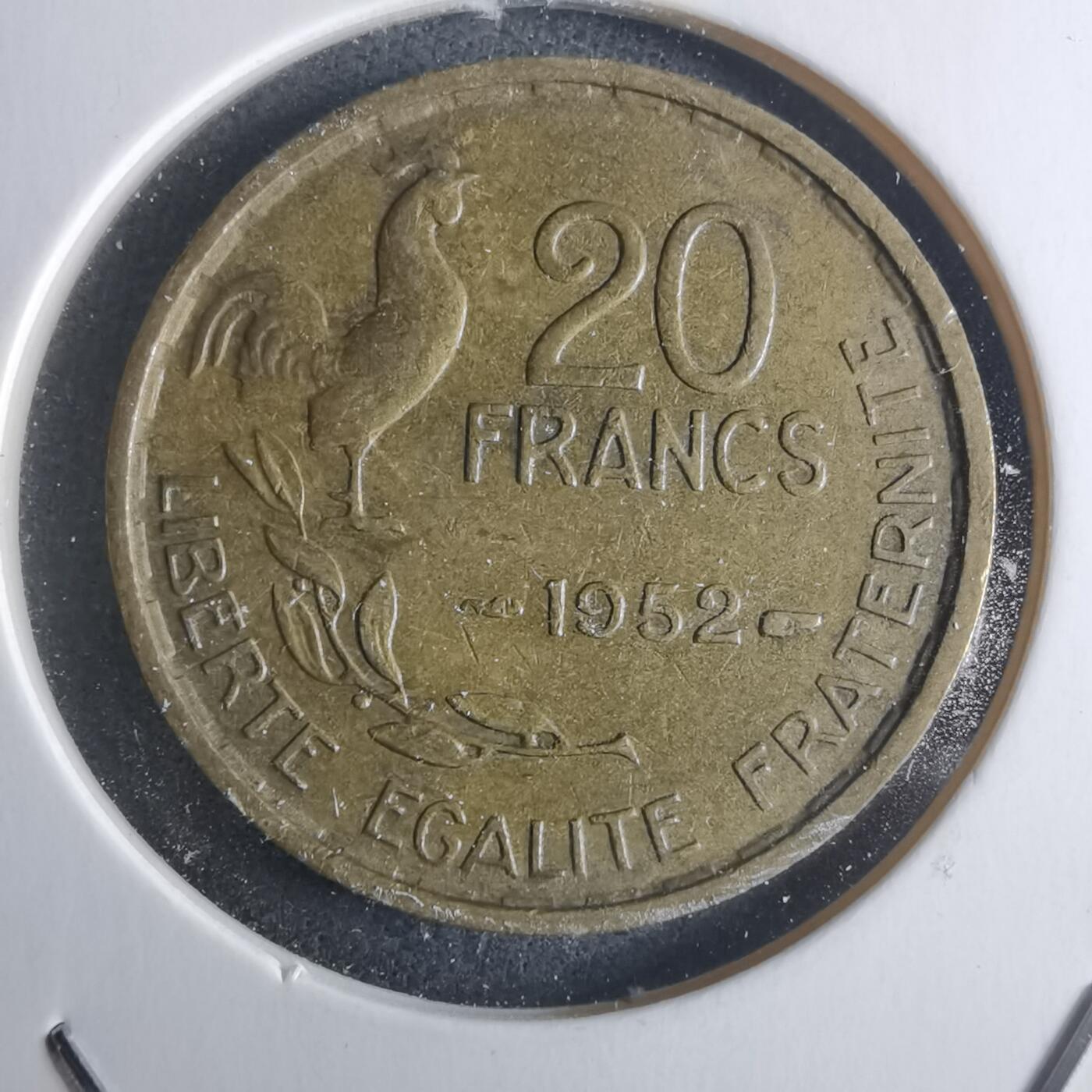 沼泽如烟--第946场 法国1952年20法郎