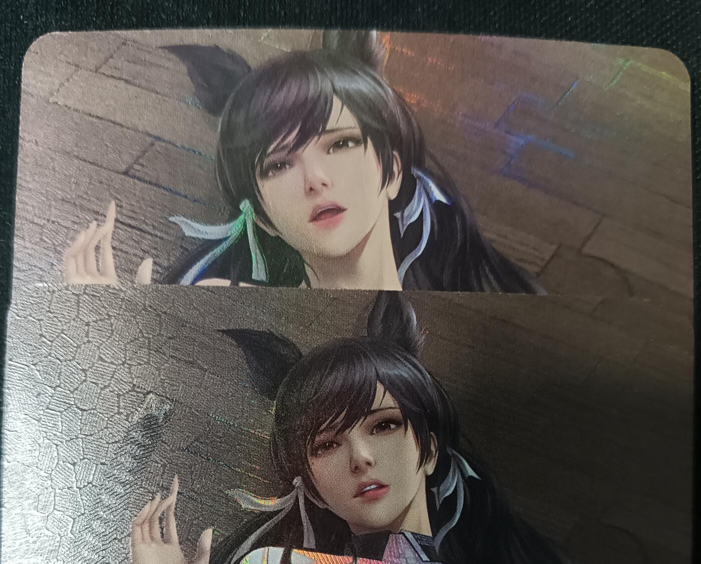 花开卡拍第53期（12月28号周日截拍，品控勿拍!!!拍品不寄存，运费5元，自制卡难免瑕疵，可能存在轻微撞角爆边等出厂瑕疵，品控介意勿拍！） 墨卡文创 艺术对卡 彩闪2张