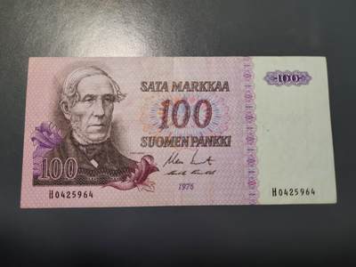12月27号晚上8点 外国纸币自动截拍第77场 - 芬兰100美品原票