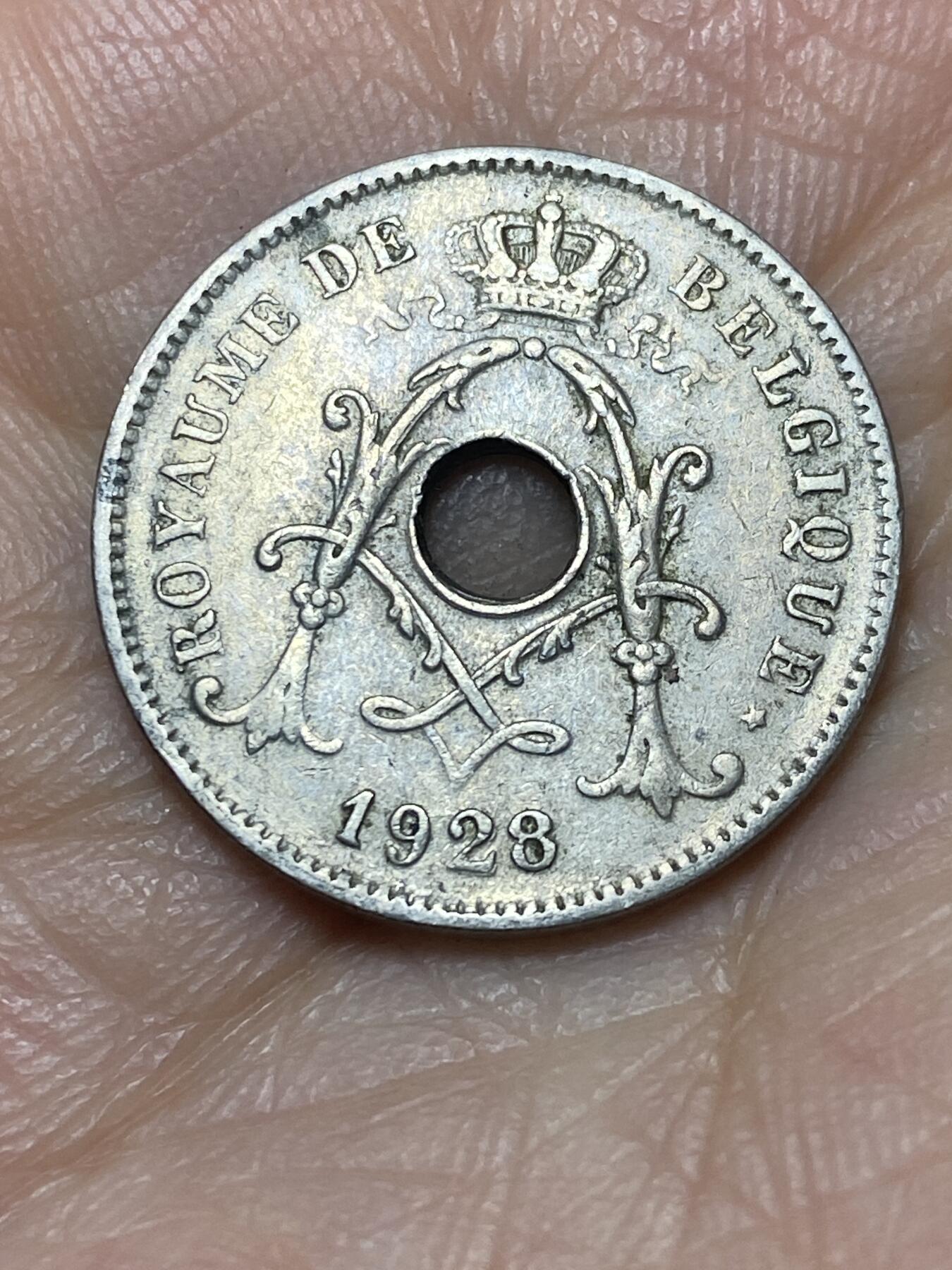 2025年第一百四十场(总第一百六十六场）外国好品散币场(免佣金) 比利时🇧🇪1928年10分(阿尔贝一世时期，法语版)