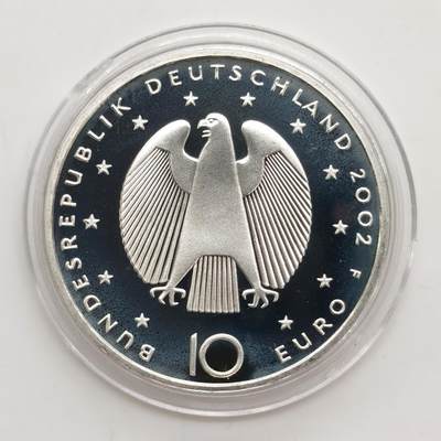 博洋堂世界钱币拍卖第154期（全场包邮） - 德意志联邦共和国2002年欧元区成立纪念10马克银币