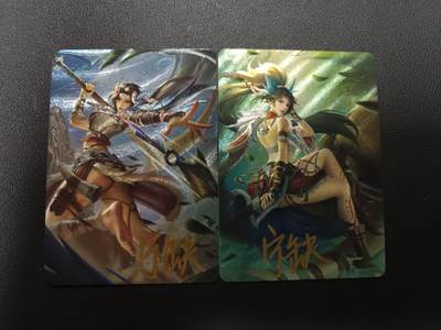 天玑星卡拍第154期《12.25周四截拍》持续收拍收评中 满赠卡需备注 - 【亲签卡】宁缺卡牌 祝融夫人 亲签卡 粗闪 两张