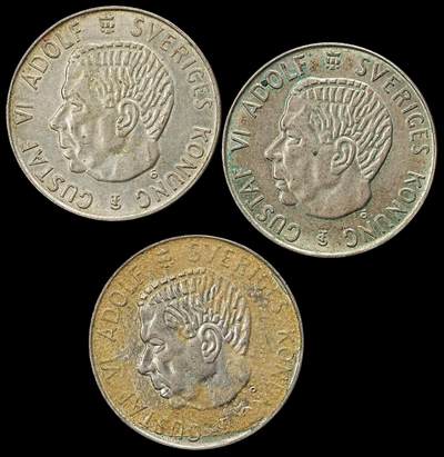 修遠堂世界钱币第九十九期 - 瑞典5克朗银币一组 总重53.81g，含银40%