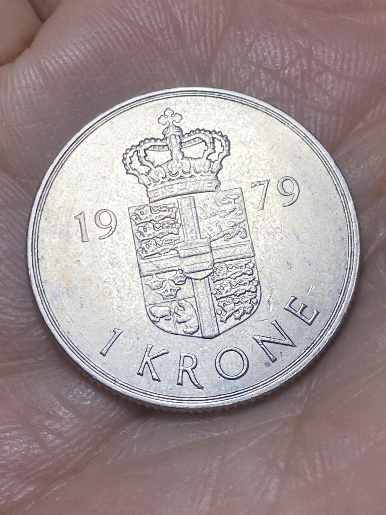 2025年第一百四十场(总第一百六十六场）外国好品散币场(免佣金) 丹麦🇩🇰1979年1克朗(玛格丽特二世第二版，B; B版，首发年仅发行3年)