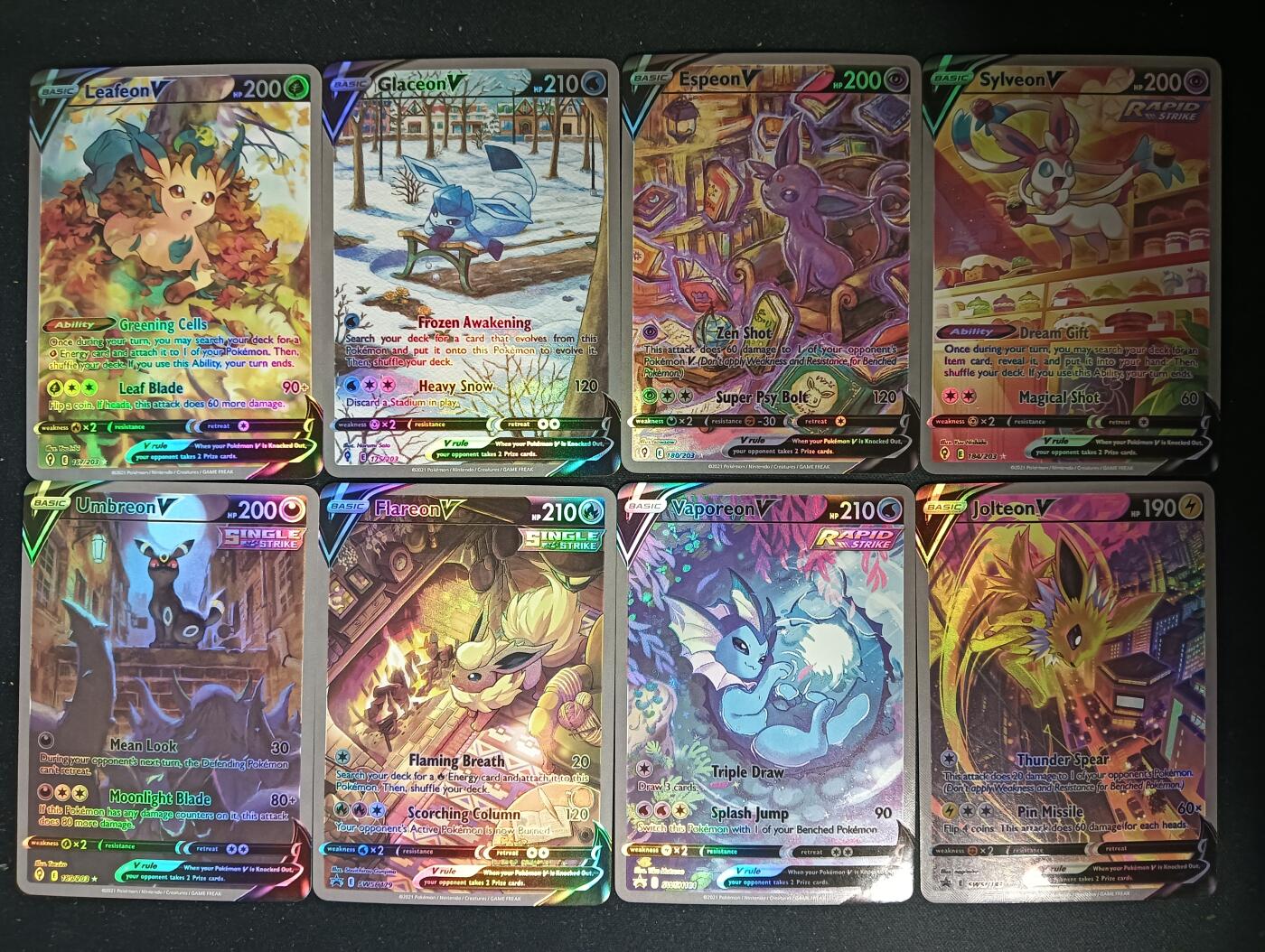 花开卡拍第53期（12月28号周日截拍，品控勿拍!!!拍品不寄存，运费5元，自制卡难免瑕疵，可能存在轻微撞角爆边等出厂瑕疵，品控介意勿拍！） 墨卡文创 宝可梦复刻01 非官方 彩闪8张