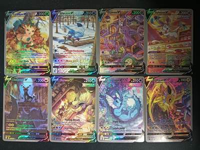 花开卡拍第53期（12月28号周日截拍，品控勿拍!!!拍品不寄存，运费5元，自制卡难免瑕疵，可能存在轻微撞角爆边等出厂瑕疵，品控介意勿拍！） - 墨卡文创 宝可梦复刻01 非官方 彩闪8张