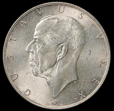 修遠堂世界钱币第九十九期 -  1938 年“新瑞典殖民地建立 300 周年 2 克朗纪念银币 15g，含银80%  未流通