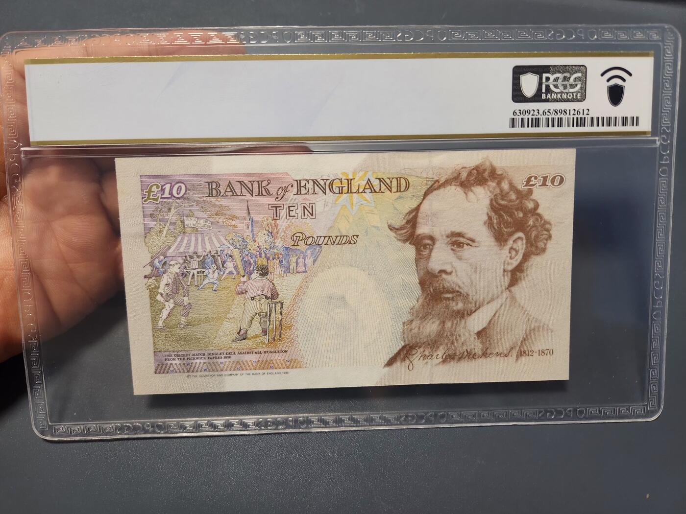 12月27号晚上8点 外国纸币自动截拍第77场 稀少签名版 英国10镑 pcgs65