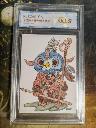 阳大大卡牌拍卖第89期（持续收拍品，周五晚上九点截拍，进群福利早知道） - 【手绘卡】卡联社 设计师手绘卡 猫头鹰巫师
