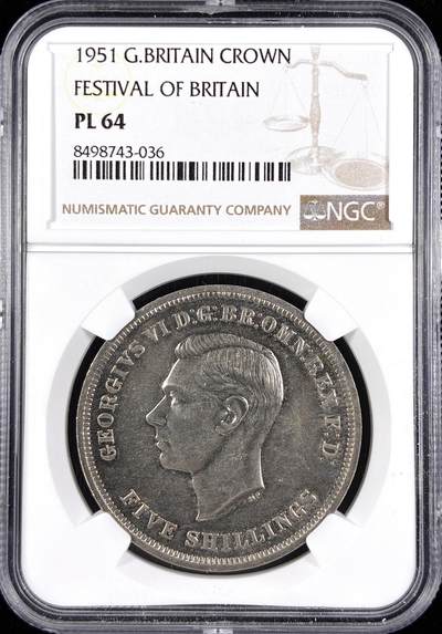 【雨安】【直播拍卖】【世界币章122期-评级币】2025-12-27 周六 19:30 保真 - [评级欧洲] Great Britain 英国 1克朗 1951年 乔治六世 NGC-PL64