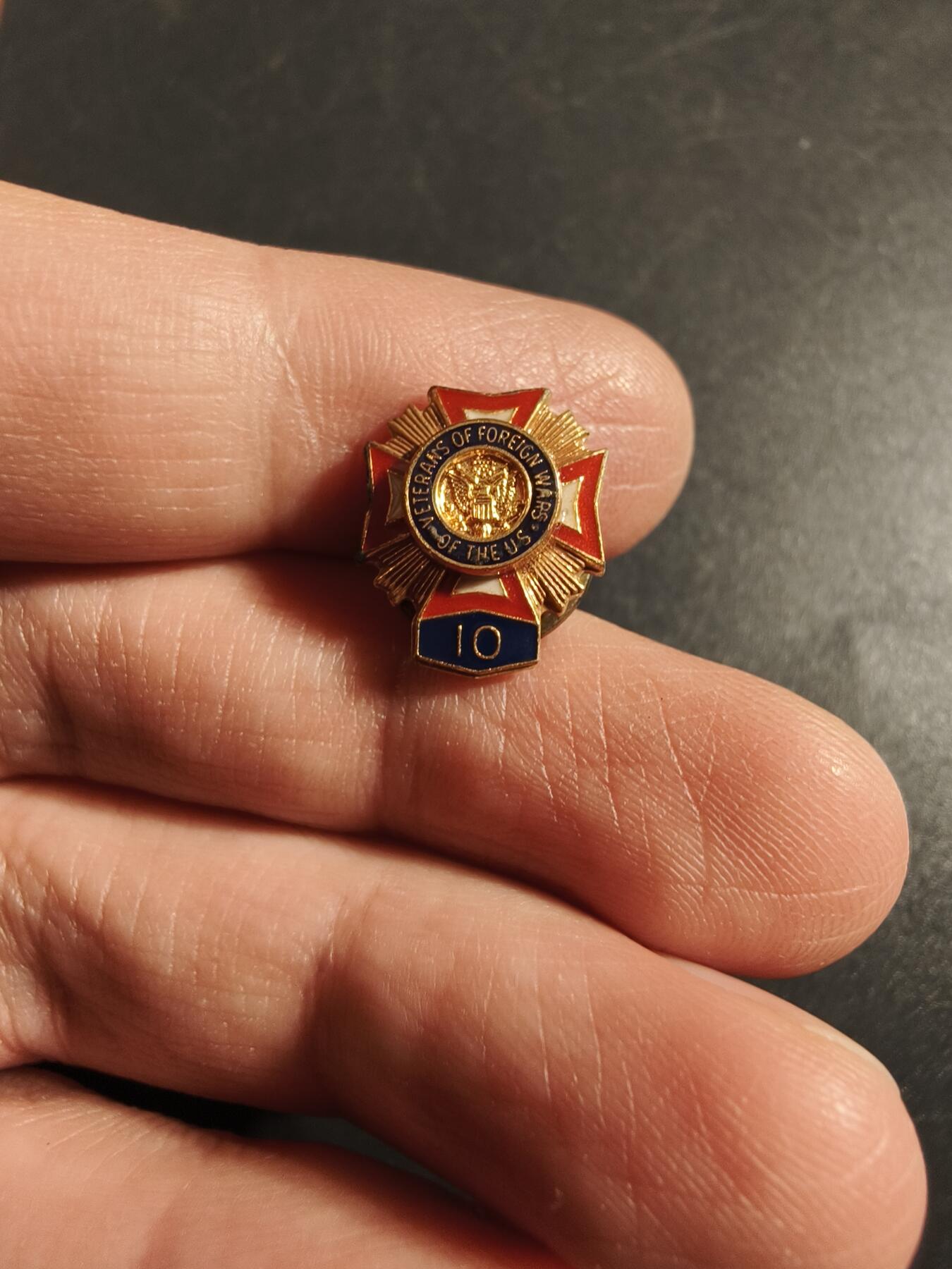 老王徽章第172期 美国海外部署老兵协会10周年服务证章