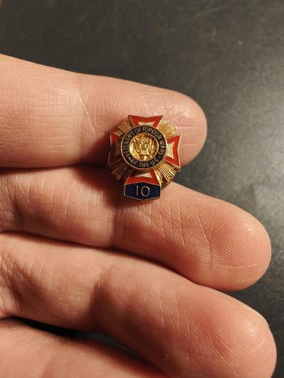 老王徽章第172期 - 美国海外部署老兵协会10周年服务证章