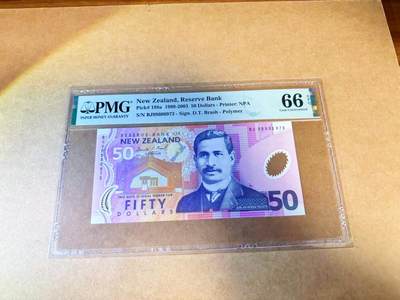 【Blue Auction】世界纸币精拍第768期——18级TOP拍卖/信誉/品质/专业/高效💫 - 新西兰 1999-2003年50元 PMG66EPQ 