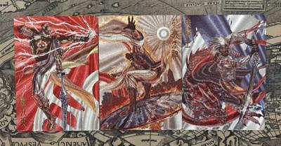 龙虎卡牌-六九场（无佣金，周六结拍，欢迎送拍） - 粗闪3张 港漫铁将纵横