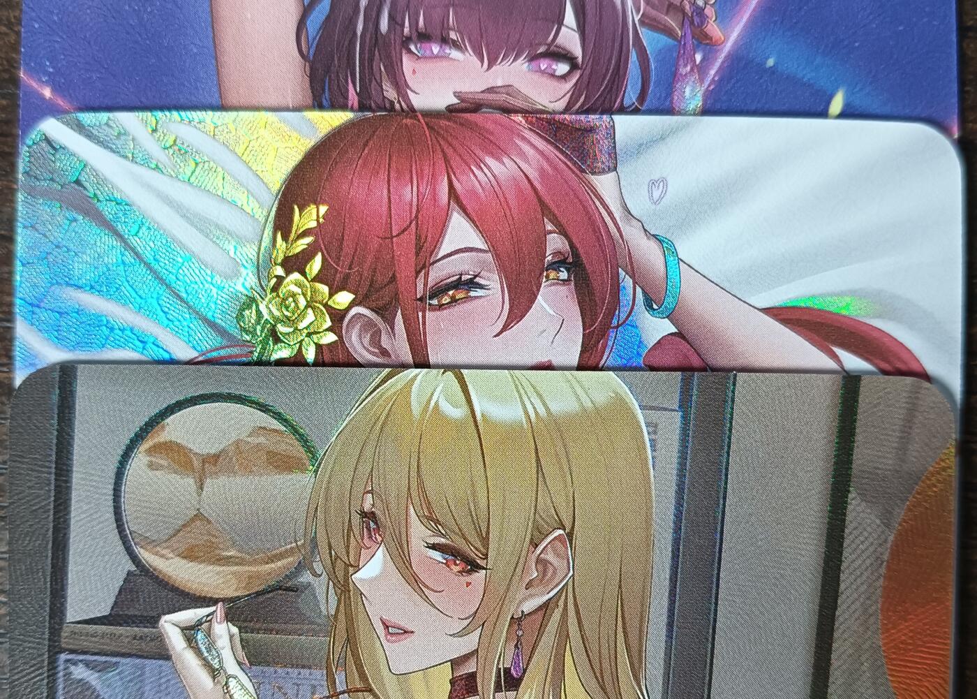 花开卡拍第53期（12月28号周日截拍，品控勿拍!!!拍品不寄存，运费5元，自制卡难免瑕疵，可能存在轻微撞角爆边等出厂瑕疵，品控介意勿拍！） 墨卡文创 枕边艺术卡 彩闪3张