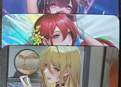 花开卡拍第53期（12月28号周日截拍，品控勿拍!!!拍品不寄存，运费5元，自制卡难免瑕疵，可能存在轻微撞角爆边等出厂瑕疵，品控介意勿拍！） - 墨卡文创 枕边艺术卡 彩闪3张