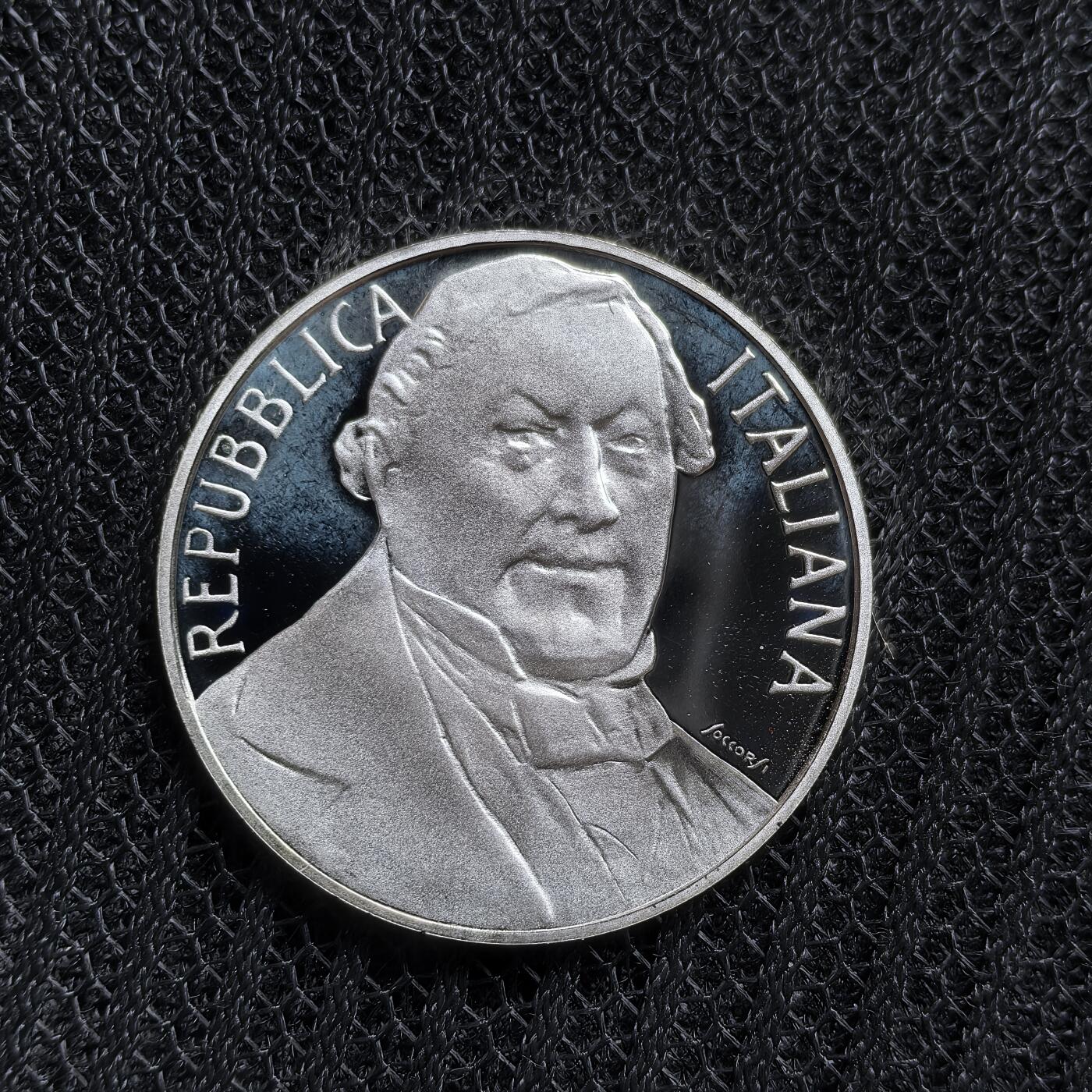 道一币馆币章第一百六十二场 原盒证 意大利1992年作曲家罗西尼诞辰200周年500里拉精制银币 9000