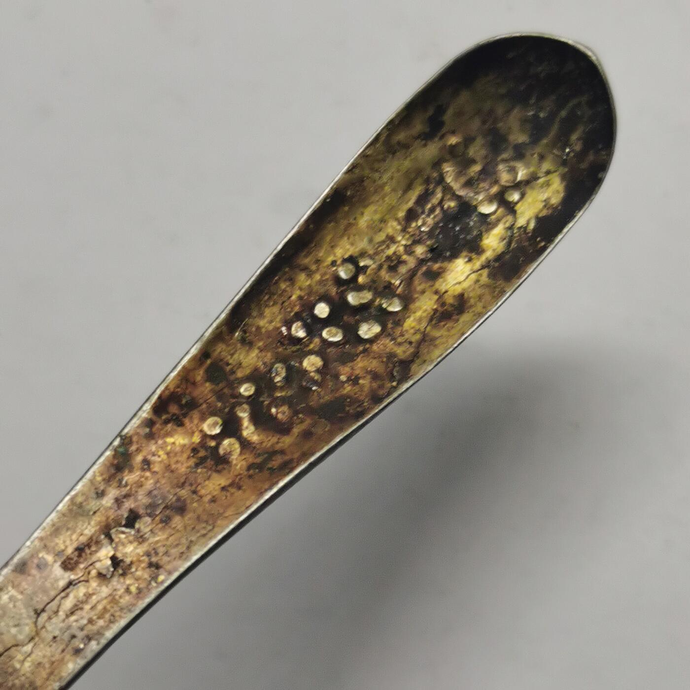 杂件专场90期 清代老银鎏金寿字花纹发簪