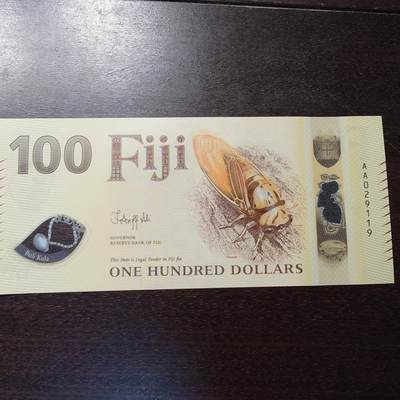 世界钱币～微拍第221期暨2025年第61期  最新货品（群里先挑剩）选购 - 2025年斐济100元 塑料钞全新绝品无3457 尾号119