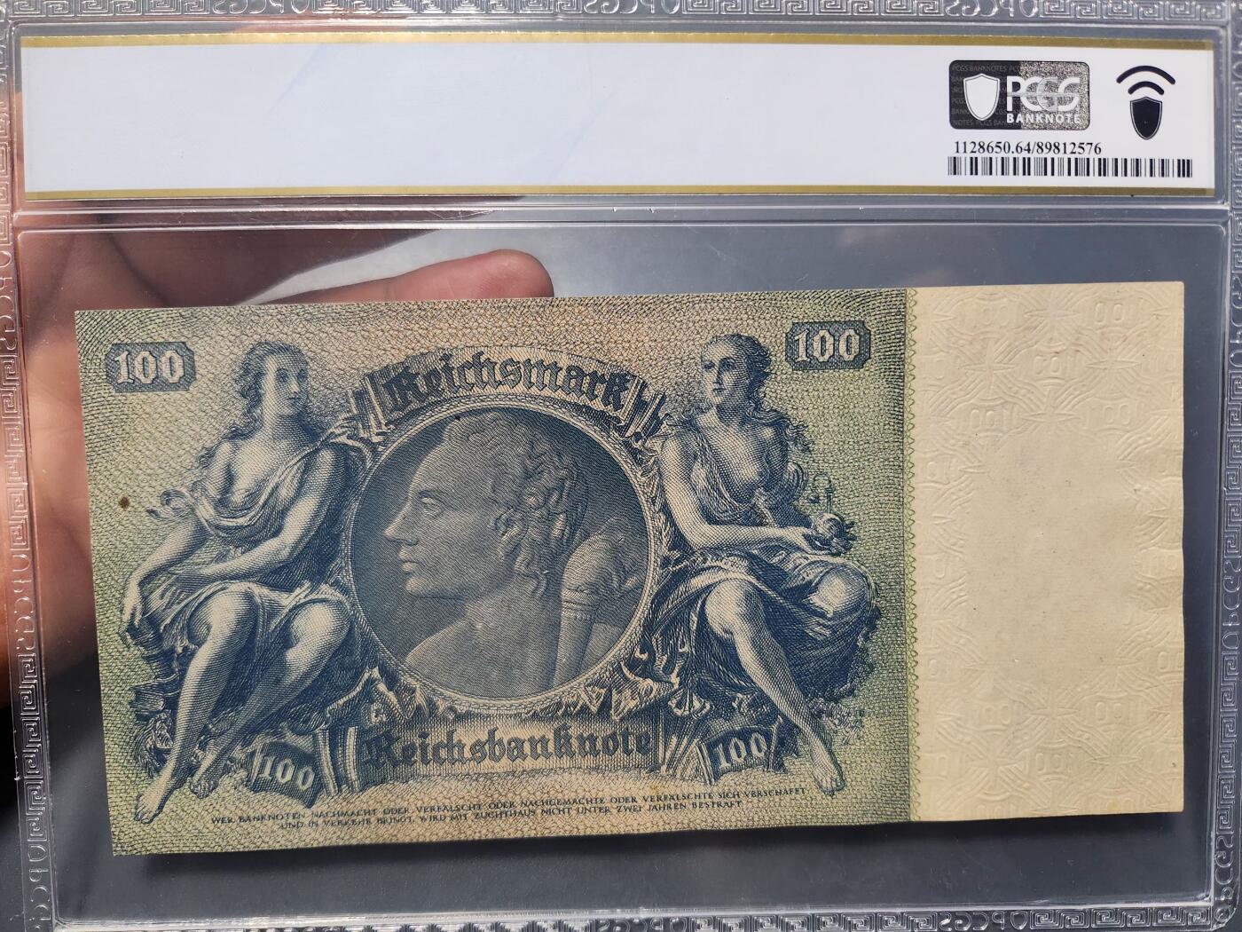 12月27号晚上8点 外国纸币自动截拍第77场 德国1935年100pcgs64