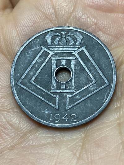 2025年第一百四十场(总第一百六十六场）外国好品散币场(免佣金) - 比利时🇧🇪1942年25分(二战德国占领时期，法语–荷语版)