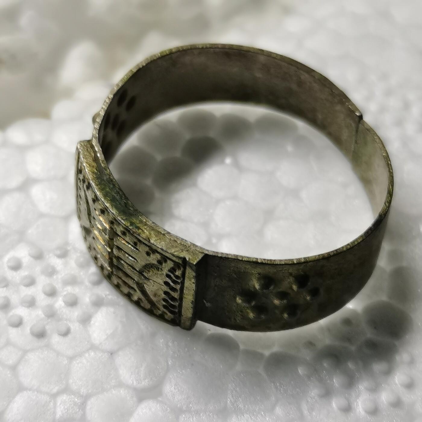 杂件专场90期 民国老银寿字戒