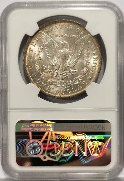 博洋堂世界钱币拍卖第154期（全场包邮） NGC MS64 美国1884年O版摩根$1银币 人面包浆分布均匀 醇厚五彩包浆
