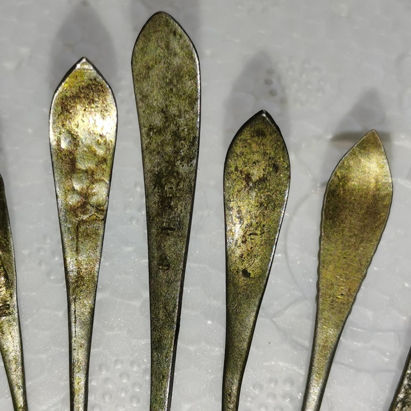 杂件专场90期 清代老银精美花纹发簪9支，清代最小支的发簪