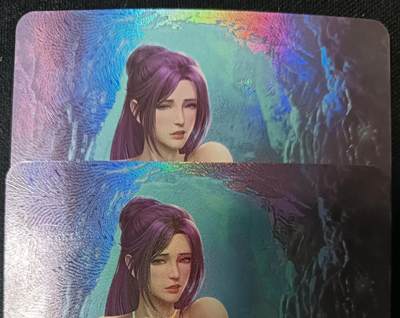 花开卡拍第53期（12月28号周日截拍，品控勿拍!!!拍品不寄存，运费5元，自制卡难免瑕疵，可能存在轻微撞角爆边等出厂瑕疵，品控介意勿拍！） - 墨卡文创 艺术对卡 彩闪2张