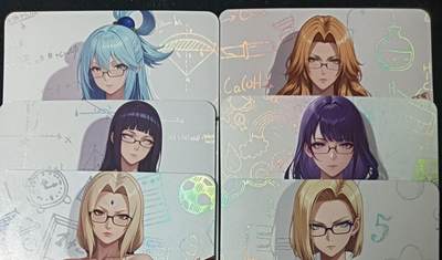 花开卡拍第53期（12月28号周日截拍，品控勿拍!!!拍品不寄存，运费5元，自制卡难免瑕疵，可能存在轻微撞角爆边等出厂瑕疵，品控介意勿拍！） - 墨卡文创 艺术小套 6张/套 彩闪