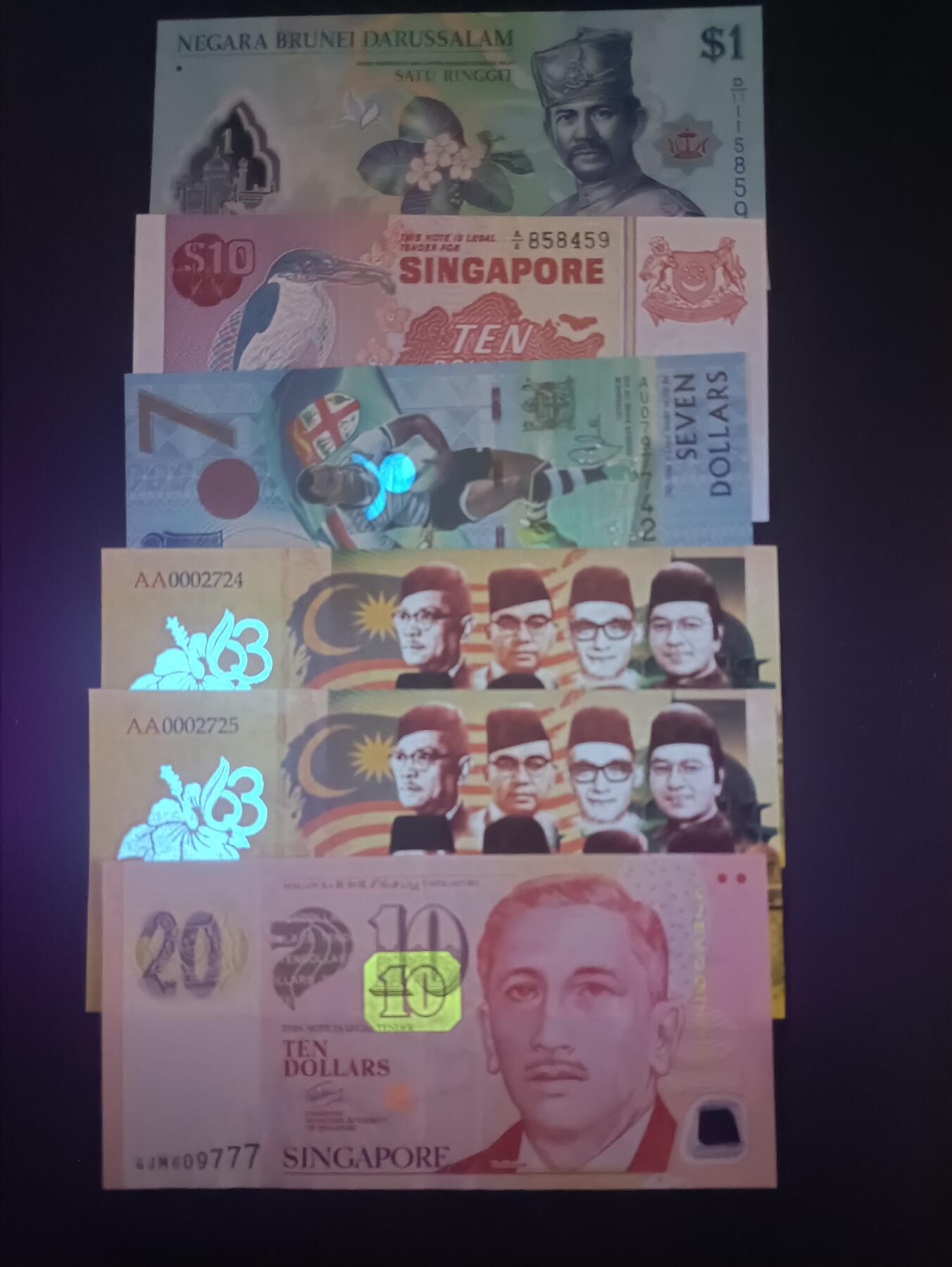 2025十二月第五期，总210期 东南亚钞票/商业钞批量六张流通好品XF—UNC