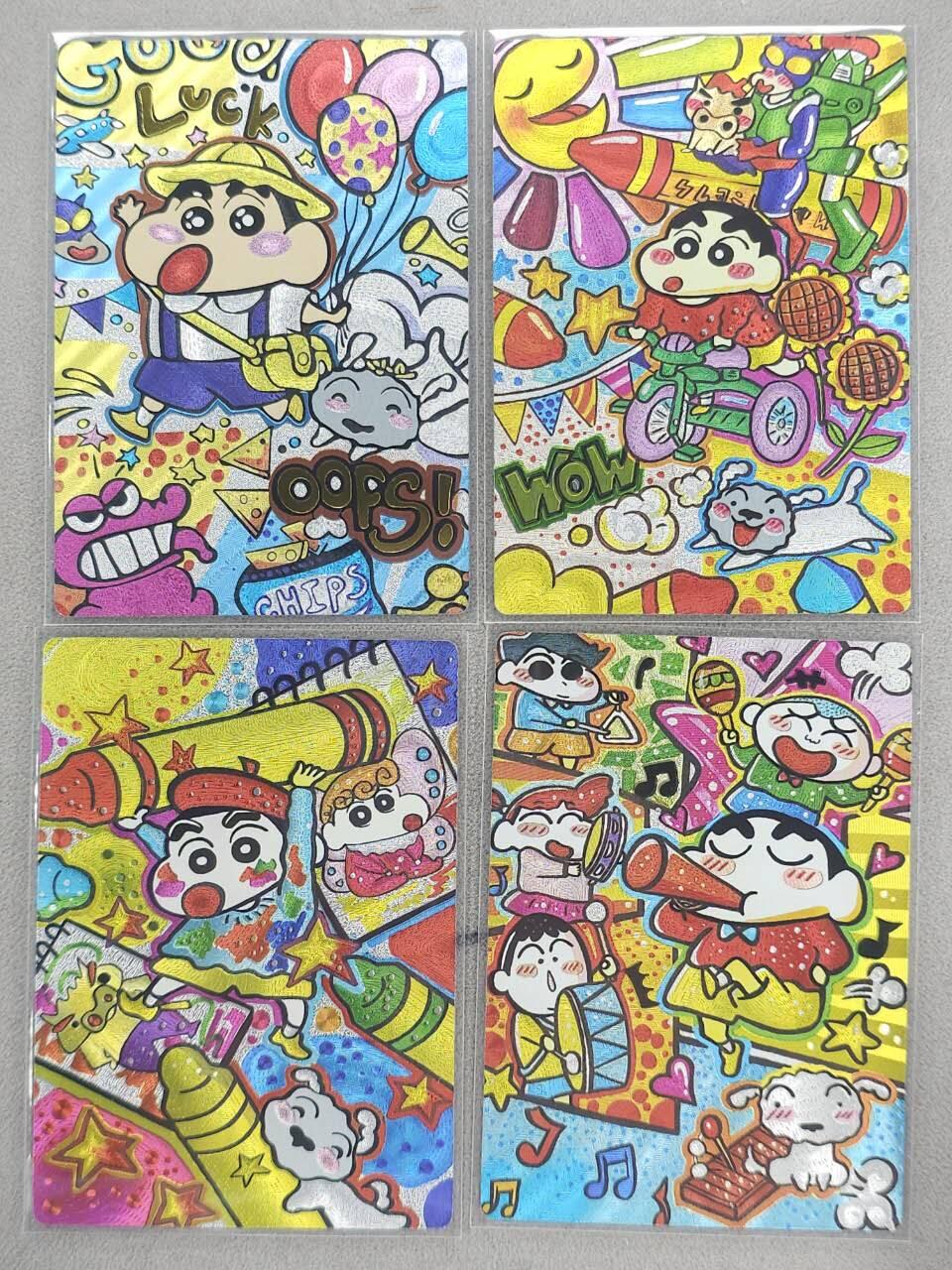 龙虎卡牌-六九场（无佣金，周六结拍，欢迎送拍） 粗闪4张 奇点 蜡笔小新一套