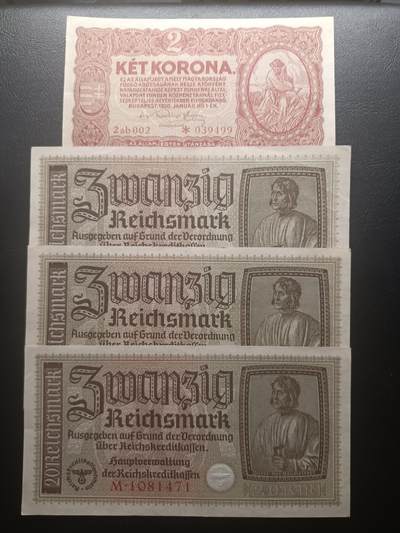 2025十二月第五期，总210期 - 欧洲纸币批量四张AUNC