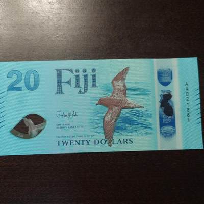 世界钱币～微拍第221期暨2025年第61期  最新货品（群里先挑剩）选购 - 2025年斐济20元 塑料钞全新绝品无3457 尾号1881