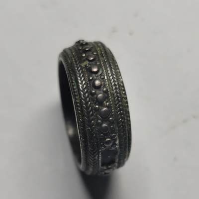 杂件专场90期 - 清代老银戒指，小指戒