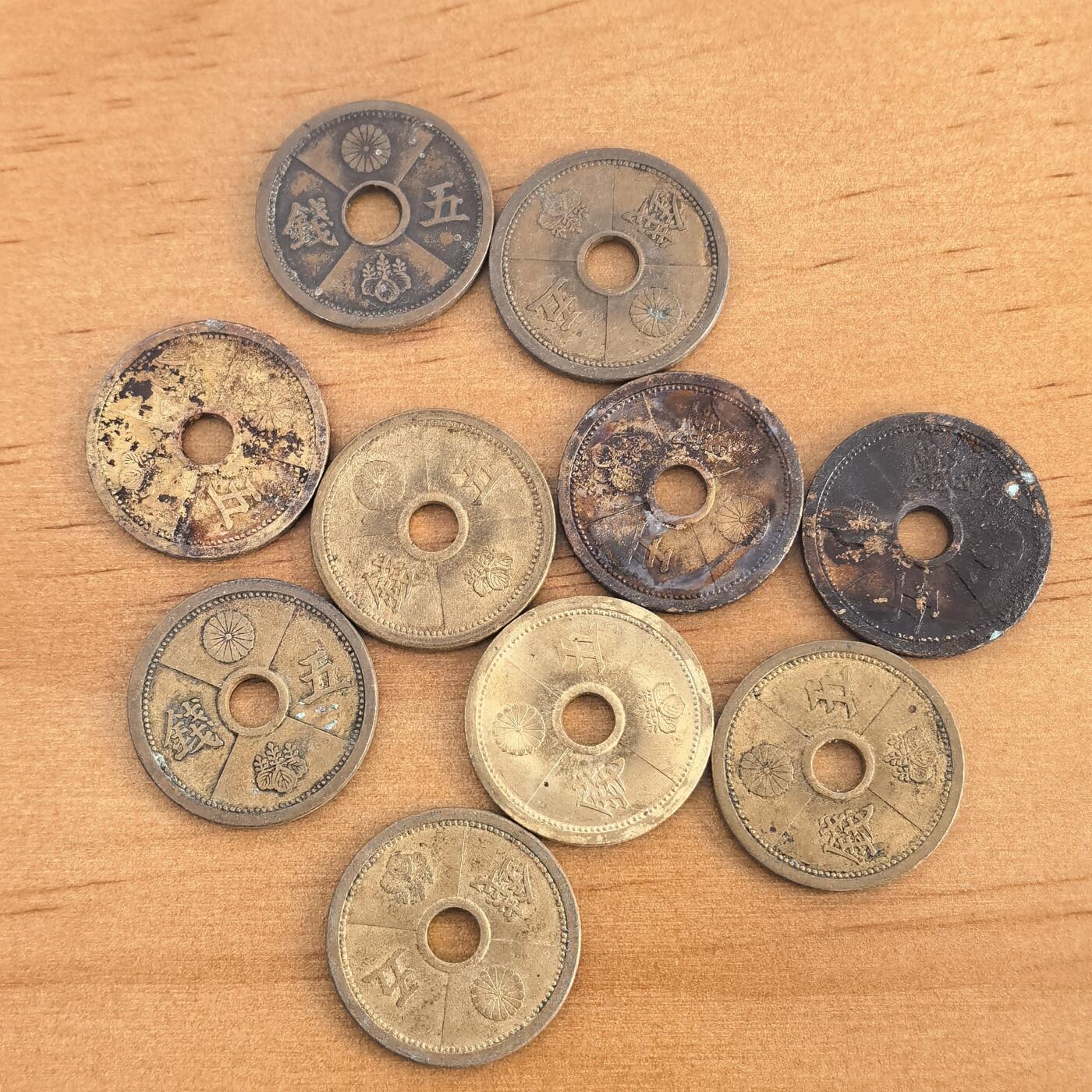 各国硬币第7期 无佣金 日本5钱10枚