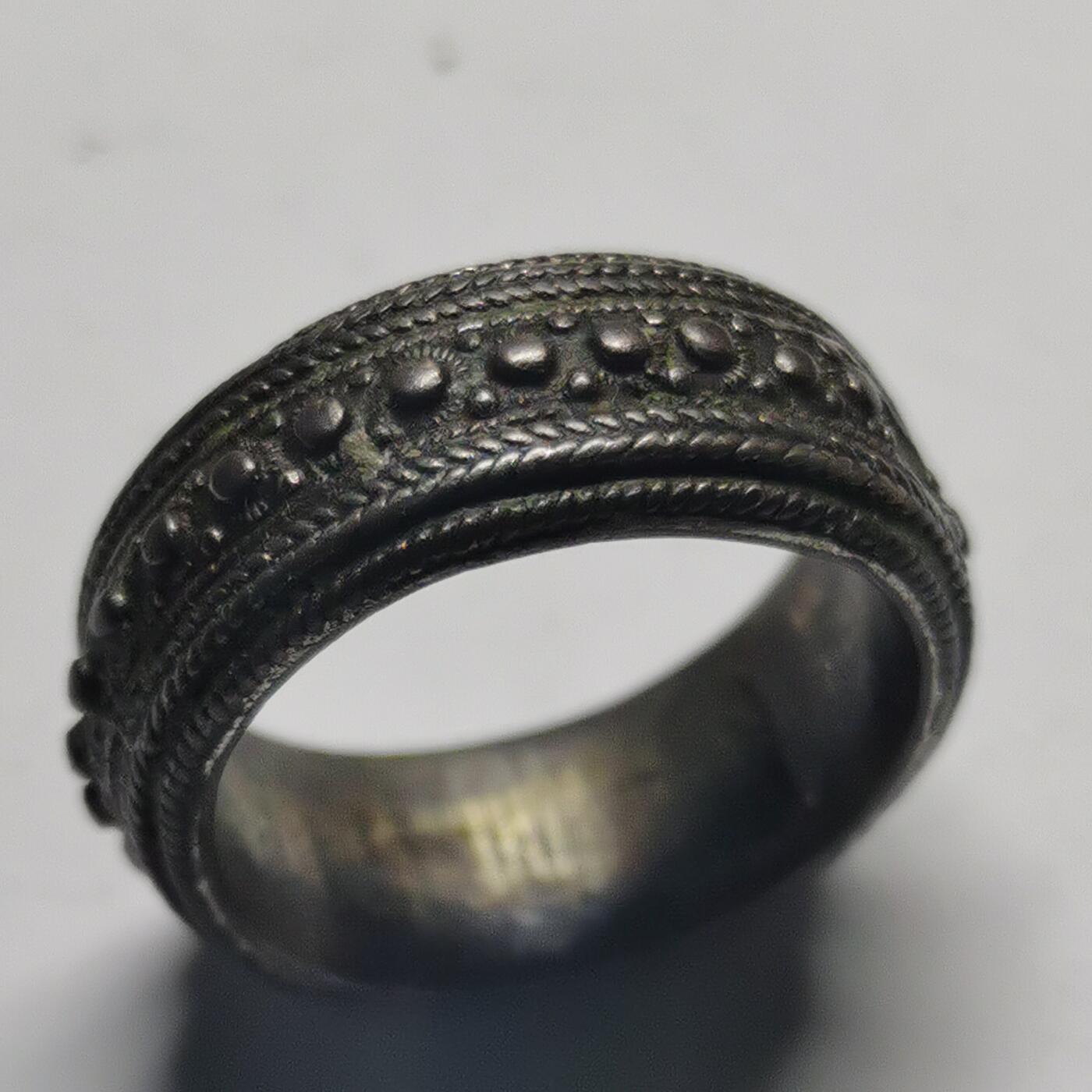 杂件专场90期 清代老银戒指，小指戒