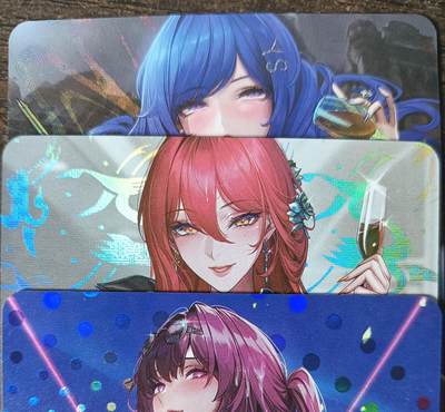 花开卡拍第53期（12月28号周日截拍，品控勿拍!!!拍品不寄存，运费5元，自制卡难免瑕疵，可能存在轻微撞角爆边等出厂瑕疵，品控介意勿拍！） - 墨卡文创 枕边艺术卡 彩闪3张