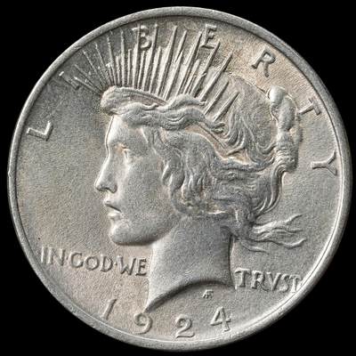 修遠堂世界钱币第九十九期 - 1924年美国和平鹰洋大银币 26.67g，含银90%