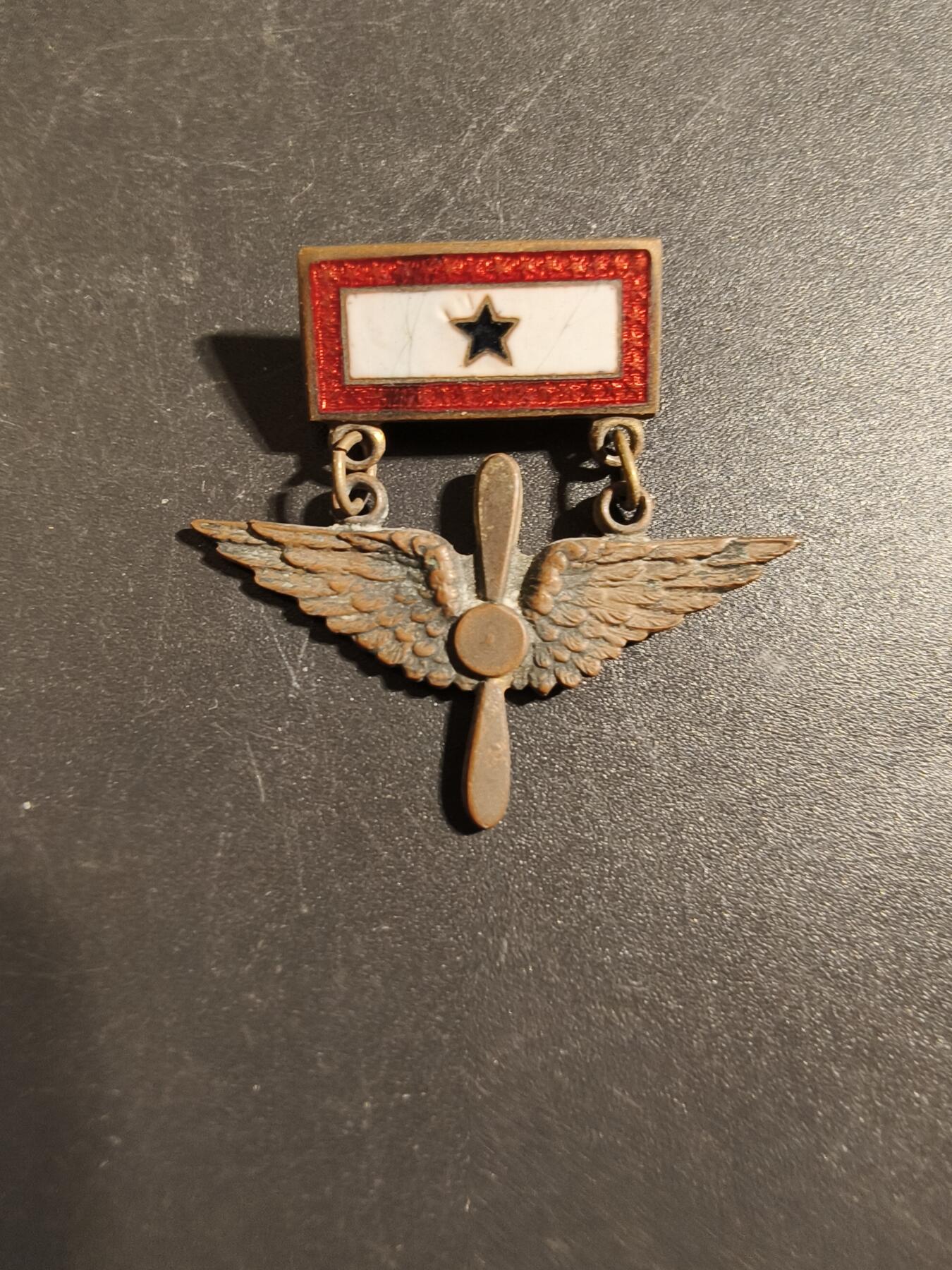 老王徽章第172期 美国二战陆军航空兵蓝星证章    授予二战时期有子女在陆军航空兵单位服役的家庭成员佩戴
