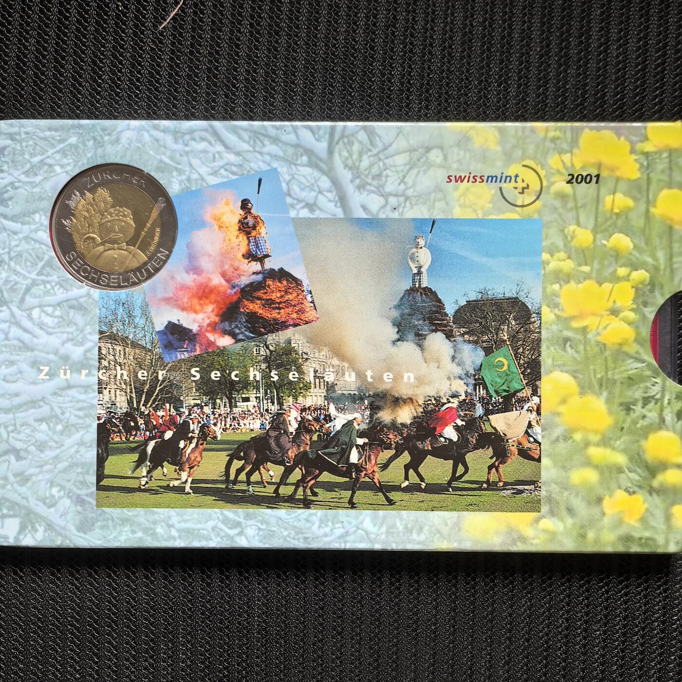 道一币馆币章第一百六十二场 原包装 瑞士2001年苏黎世送冬节精制套币十枚 含5法郎纪念币